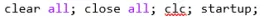 Sample startup code for MATLAB